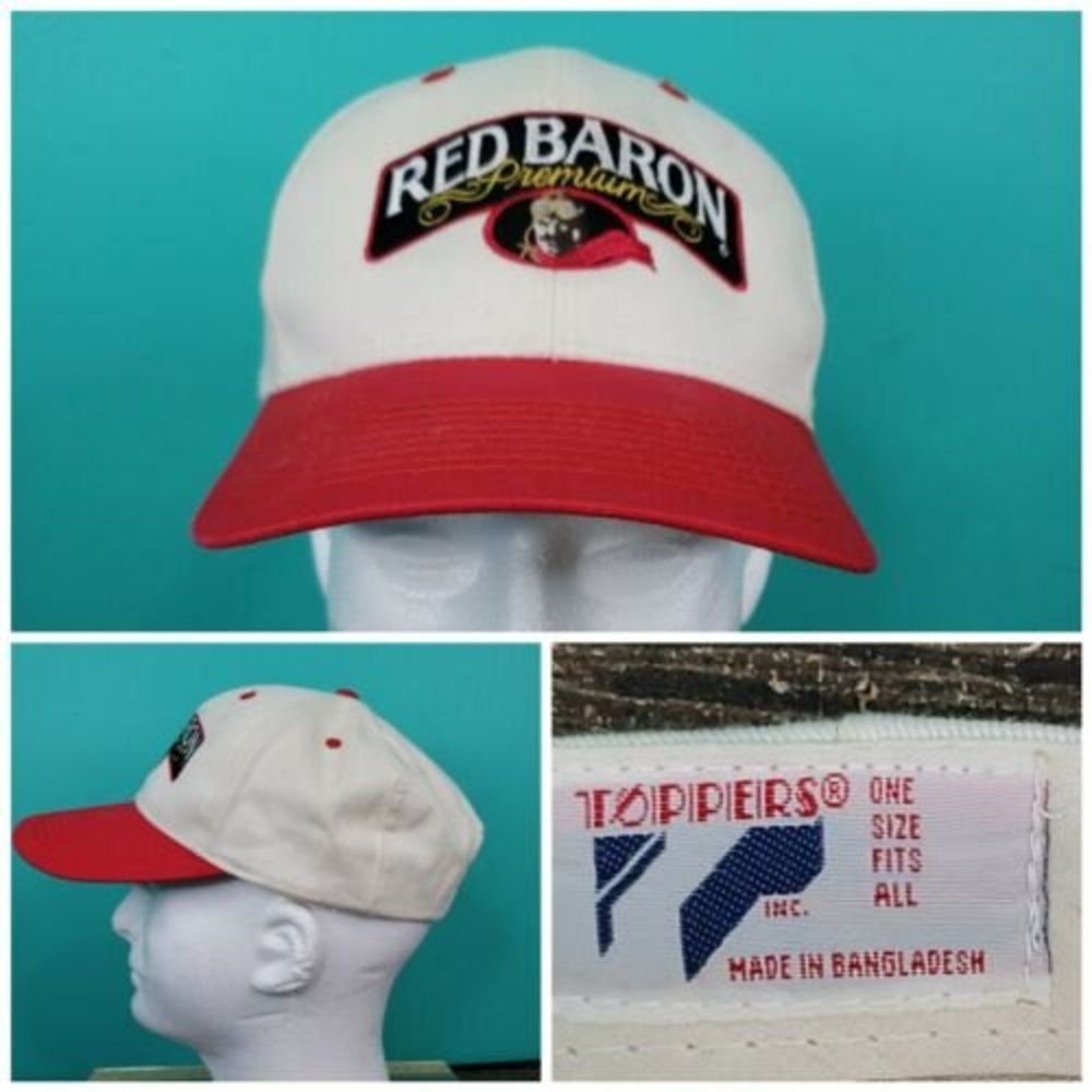 Trucker Hat Pizza Advertisement Red Baron Premium Toppers  Baseball Snapback Hat